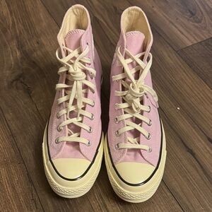 Converse Light Purple and White High-Top Sneakers